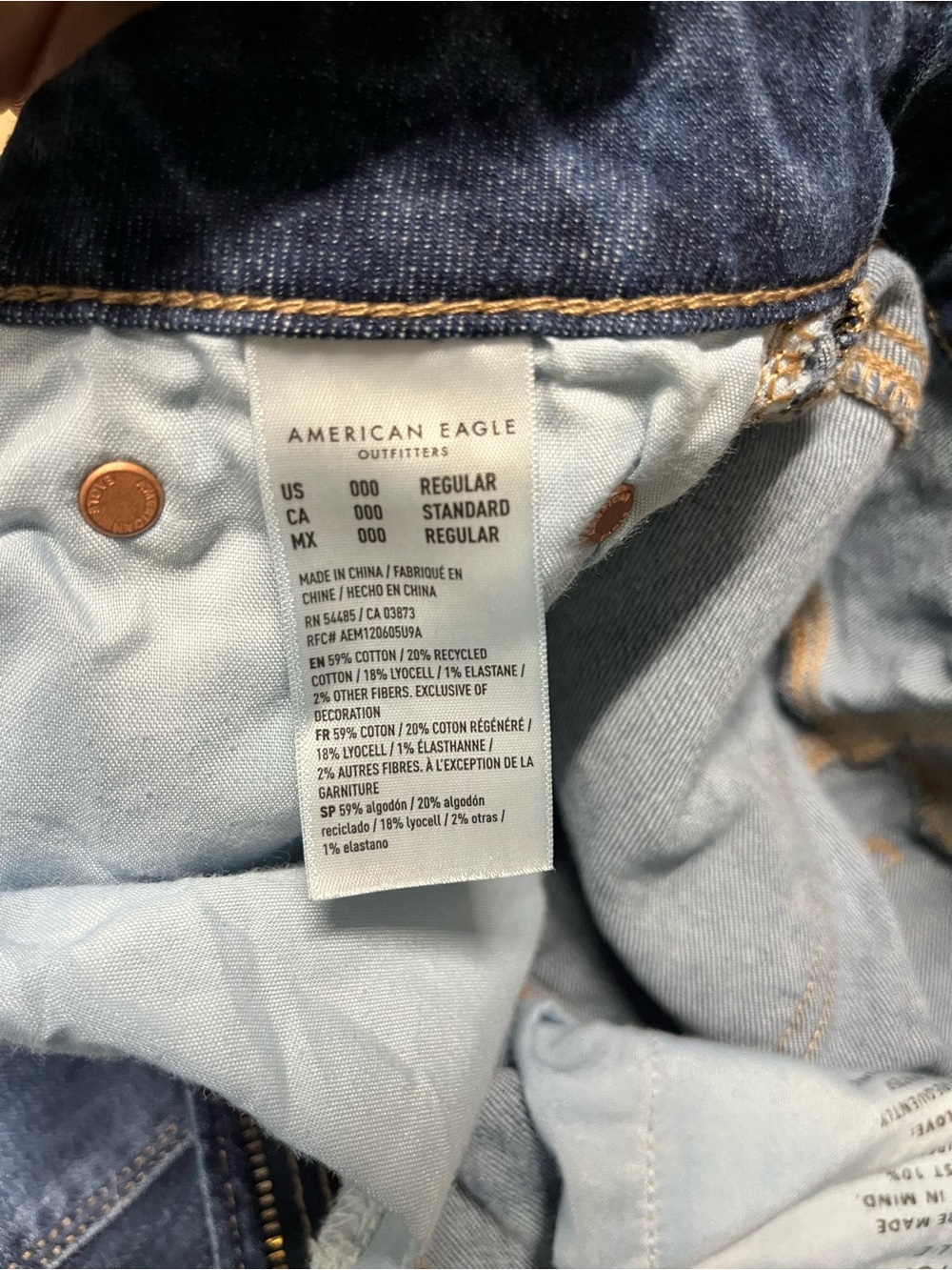 American Eagle Outfitters Wide Leg Jeans in Indigo Blue - Picture 4 of 4